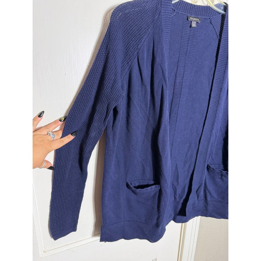 Talbots Navy Open Front Cardigan - XS - Picture 3 of 8